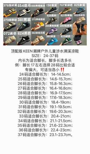 Size Chart Updated Top Version Kee* Trendy Outdoor Children's Wading Sandals Siz