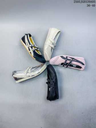 New Onitsuka Tiger Mexico 66 Tgrs Women's Ballet-Inspired Casual Shoes In Silver - Click Image to Close