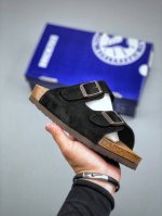 Birkenstock London Suede Leather, A Famous German Shoe Brand, Low-Top Cowhide Su