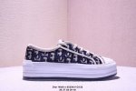 Genuine Dior Walk N Series Presbyopia Embroidered Thick-Soled Canvas Shoes Casua