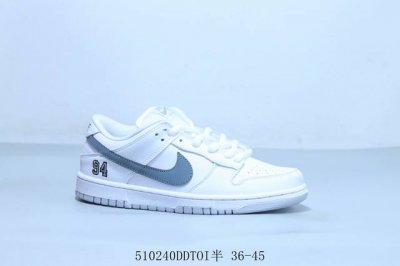Nike Sb Dunk Low Pro Retro Low-Top Casual Skateboarding Sneakers White And Gray,