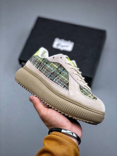 Onitsuka Tiger Ghost Tiger Off-White Checkered Fabric Delecity Thick-Soled Sport