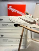 Company-Grade Top-Layer Leather Supremex Jordan Air Jordan 1 Low Aj1 Low-Top Bas