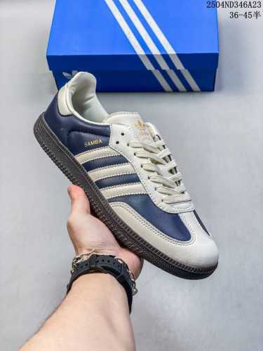 Originals Samba Og White Blue Low-Top Clover Casual Sports Shoes For Men And Wom