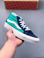 Company-Level Vulcanized Sole! Vans Sk8-Mid Slim Mid-Cut Fashion Sports Casual S