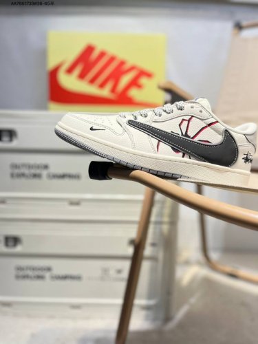 Company-Level First Layer Pistusi X Jordan Air Jordan 1 Low Aj1 Low-Top Series B