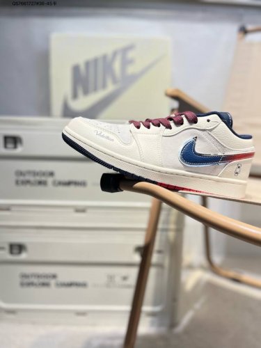 Company-Level Top-Layer Leather Jordan Air Jordan 1 Low Aj1 Low-Top Series Baske