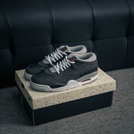 Core Private Air Jordan 4 Remastered Aj4 Qiao 4 Remastered Black Gray White #The - Click Image to Close