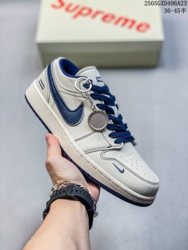Overseas Hit Limited Sale Nike Jordan Air Jordan 1 Supreme Joint Beige Hook High