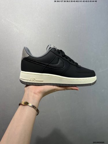 Company-Level Nike Air Force 1 Low 07 Dark Pewter Black Original Last And Paperb
