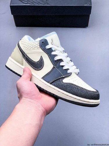 Second Layer Real Label! Nike Air Jordan Low 1 Jordan 1 Low-Top Inverted Hook Lv