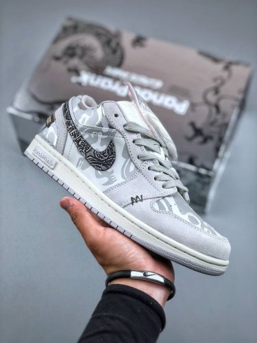air Jordan 1 Low Aj1 Joe 1 Panda Prank Cny Youlongzelingzhishan Low-Top Casua