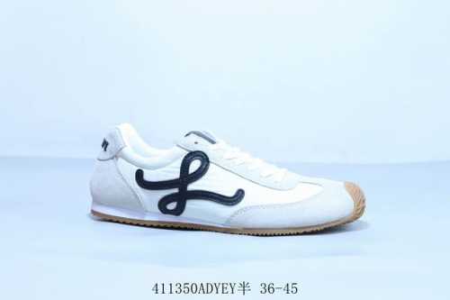 Loewe Ballet Runner 2.0 Calfskin Round Toe Lace-Up Low-Top Waffle Series Lifesty