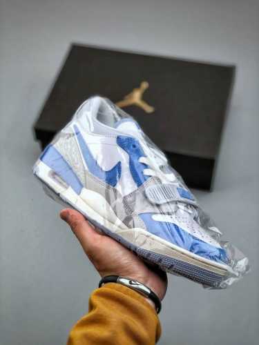 Air Jordan Legacy 312 Low Aj312 White And Blue Velcro Three-In-One Sneakers Cd70
