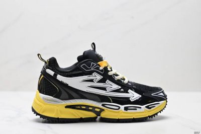 Company-Level Off-White Ow Be Right Back Round-Toe Lace-Up Low-Top Casual Shoes.