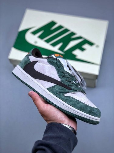 Nike Travis Scott X Air Jordan 1 Low Collaboration Reverse Swoosh Low-Top Cultur