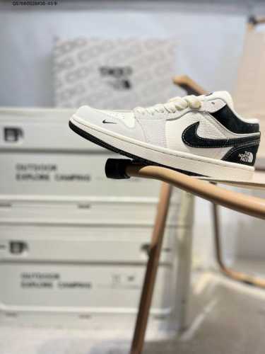 Company-Grade Top-Grain Leather North Face X Jordan Air Jordan 1 Low Aj1 Low-Top