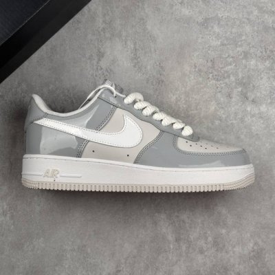 Local Core Private Nike Air Force 1 Low Mirror Gray And White Swoosh Air Force 1