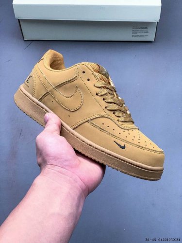 Company Level! Nike Court Vision Low Leather All-Match Casual Sneakers 04 3X24