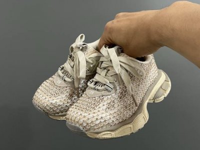 Store Price New Balenciaga Diamond Velcro Design Children's Dad Shoes Size 26-37