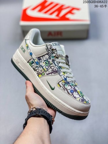 Overseas Limited Sale Company-Level Nike Air Force 1 '07 Low Dior Joint Beige Gr