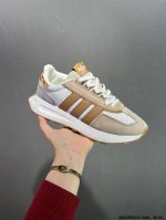 Adidas New Trefoil Thick-Soled Retro E5 White Dark Blue New Low-Top Classic Snea