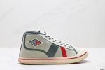 Corporate-Level Bottega Veneta Eliot Round-Toe Lace-Up Mid-Top Canvas Shoes Size