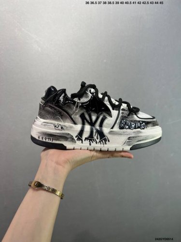 Company-Grade Mlb Ny Printed Dad Shoes With Graffiti Prank Design, 6Cm Internal