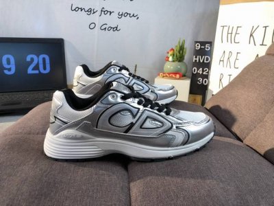 Dior B30 Mesh Fabric Thick Sole Lace-Up Casual Low-Top Sports Shoes For Men And