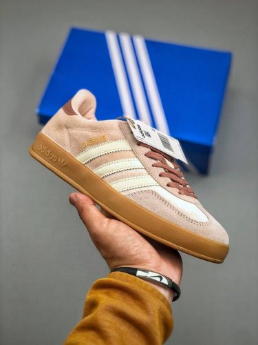 Adidas Originals Gazelle Indoor Pink White Trefoil Casual Anti-Slip Durable Low-