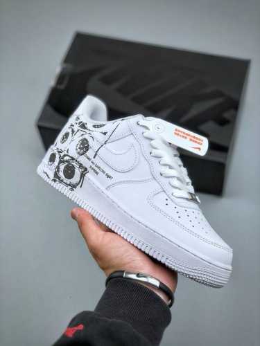 Cdg X Sup X Air Force 1 Low Three-Party Joint White And Black Graffiti Original