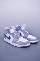 Air Jordan 1 Mid White Purple Tmall Foreign Trade Customer Orders On The Market