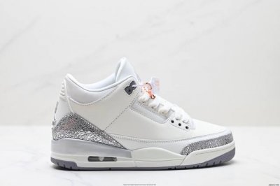 Corporate Nike Air Jordan 3 Retro Leather Trend Non-Slip Wear-Resistant Lined Mi