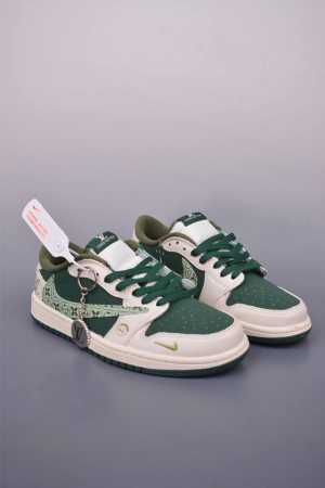 fragment X Travis Scott X Lv Air Jordan 1 Low Three-Party Joint Inverted Hook - Click Image to Close