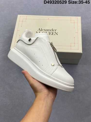 Italian Luxury Brand Alexander Mcqueen Sole Leather Sneakers Low-Top Fashion Thi