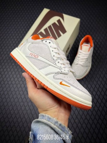 B Nike Air Jordan 1 Low Custom Colorway Custom Aj Collaboration - High-End Custo