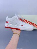 Company-Level Nike Air Force 1 '07 Low Supreme Collaboration - Beige And Red Two