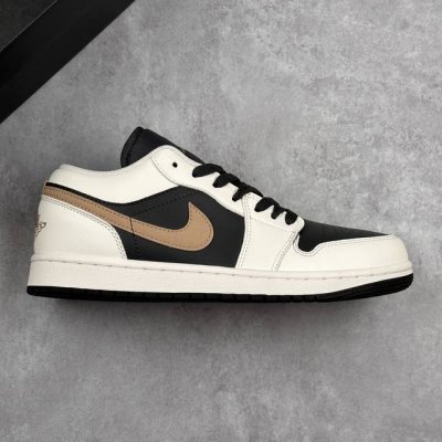 Local Core Private Air Jordan 1 Low Aj1 Joe 1 Black, White And Brown Low-Top Cul