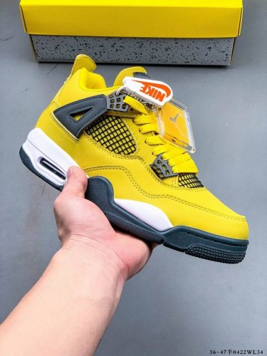 Pure Original Version! Air Jordan 4 Retro Og Cement Aj4 Joe 4 Retro Casual Sport