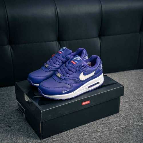 Core Private Nike Air Max 1 X Supreme 87 Retro Casual Running Shoes Official Syn