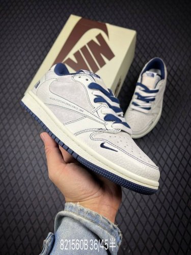 b Fragment X Travis Scott X The North Face Air Jordan 1 Low Three-Party Joint