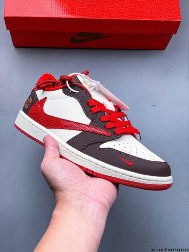 Company-Level First Layer! Nike Air Jordan 1 Low Aj1 Qiao 1 Inverted Hook Low-To