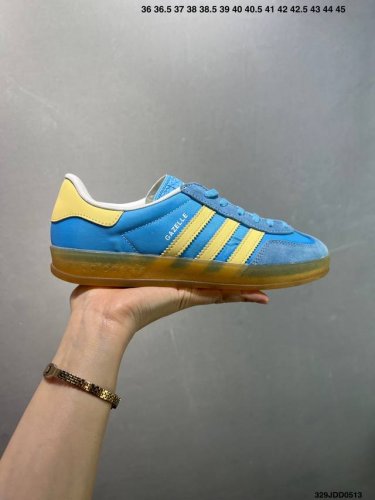 Adidas Originals Gazelle Indoor Retro Three-Stripe Slip-Resistant Transparent Ru