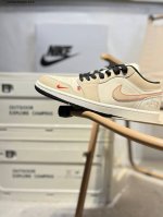 Corporate-Grade Top-Layer Leather Gucci X Jordan Air Jordan 1 Low Aj1 Low-Top Se
