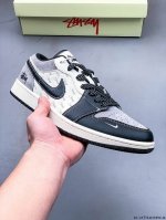 Company-Level First Layer! Nike Air Jordan 1 Low Aj1 Joe 1 Low-Top Trendy Slow-M