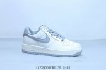 Nike Air Force 1 Af1 Low-Top Casual Skate Shoes Gray-White Product Code Nk6369-5