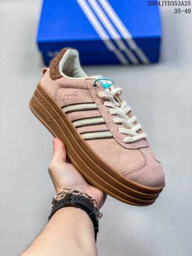 Ad Originals Gazelle Bold W Three-Layer Low-Top Wear-Resistant Thick-Soled Heigh