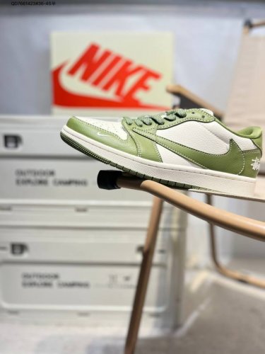 Company-Grade Top-Grain Leather Pistol X Jordan Air Jordan 1 Low Aj1 Low-Top Bas