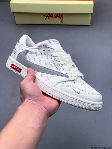 Real Half Size! Nike Air Jordan Low 1 Jordan 1 Low-Top Inverted Hook Lv Joint Cl