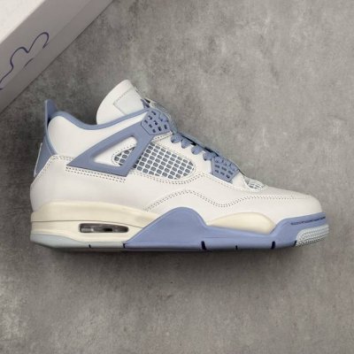 Local Core Private Air Jordan 4 Retro Aluminum White Blue Aj4 Jordan 4Th Generat